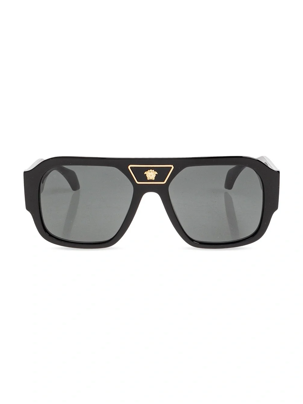 New Versace VE4508U GB1/87 Sunglasses Black with Gold Medusa Accent Authentic